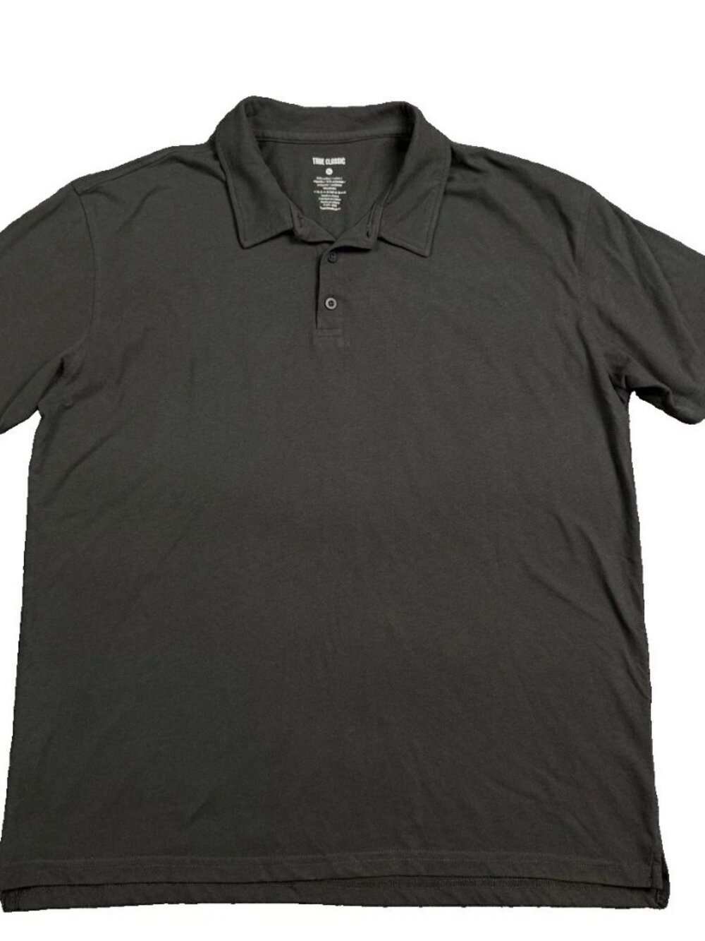 True Classic Polo Shirt Mens XL Black Cotton Blend